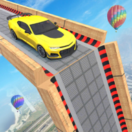优秀的车驾驶Rampstuntcardri