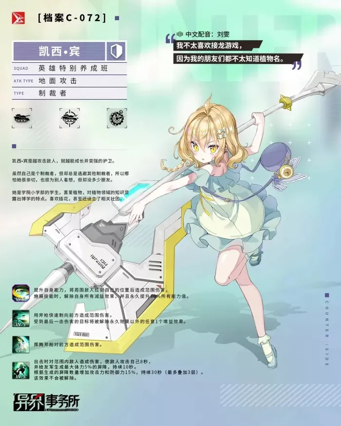 《异界事务所》凯西宾强度如何