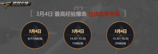 3月4日在线战一起 送英雄套装百万CF点豪礼